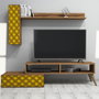 Hanah Home Mueble para la televisión Planet - Nogal, Amarillo